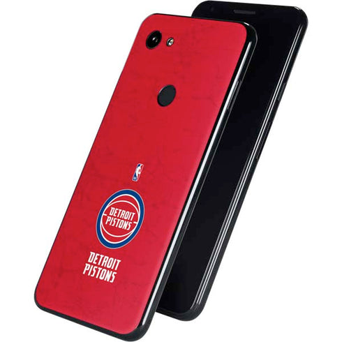 NBA Detroit Pistons Distressed Google Pixel 3a XL Skin